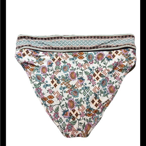 Women's Freshwater High Waisted  Bikini Swim Bottom  Floral Size 1X Bohemian - Picture 2 of 4